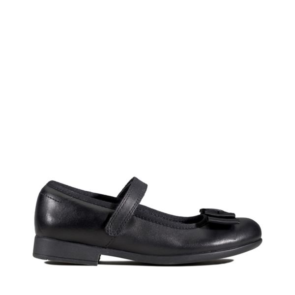 Clarks Girls Scala Tap Kid School Shoes Black | USA-2096574